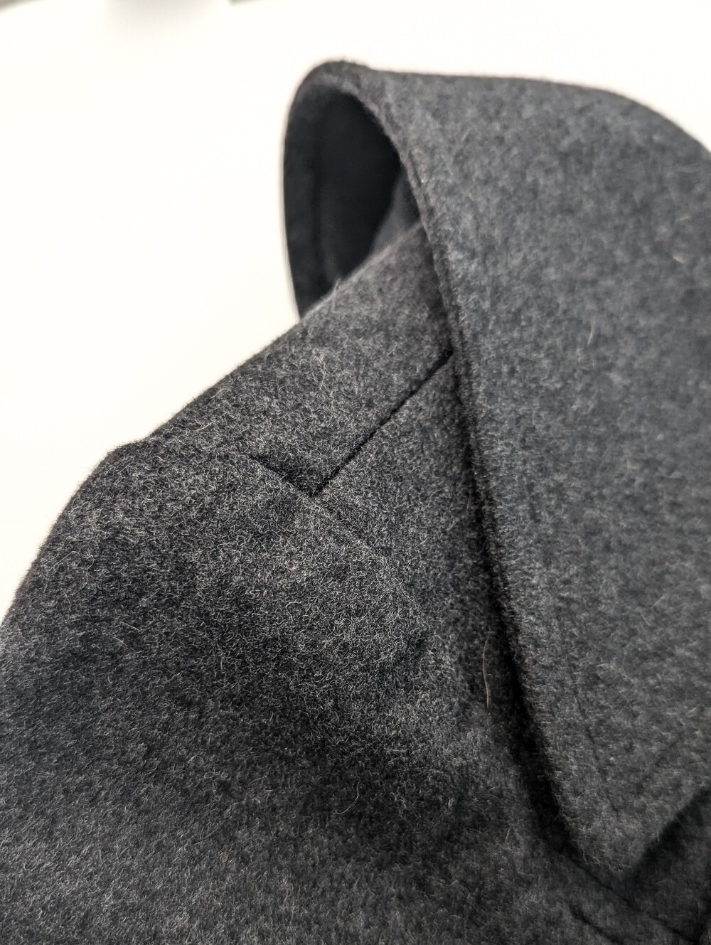 London Fog Dark Charcoal Double-Breasted Peacoat - Picture 7 of 7